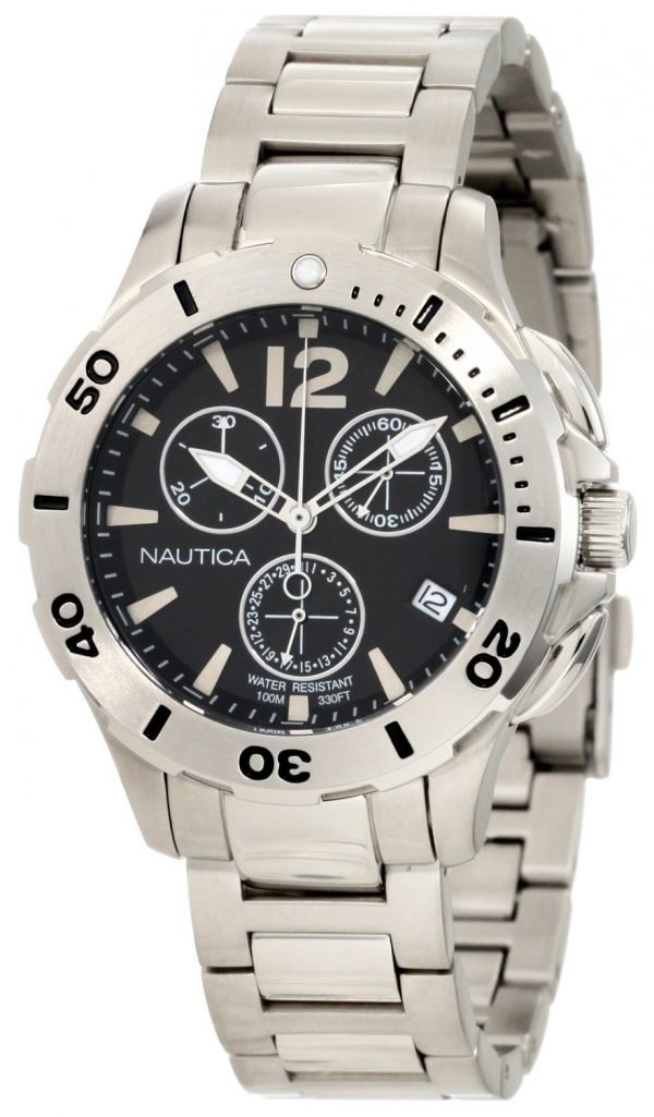 Nautica Bfd 101 N19584m Kello Musta / Teräs