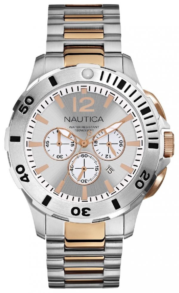 Nautica Bfd 101 N27525g Kello Hopea / Punakultasävyinen