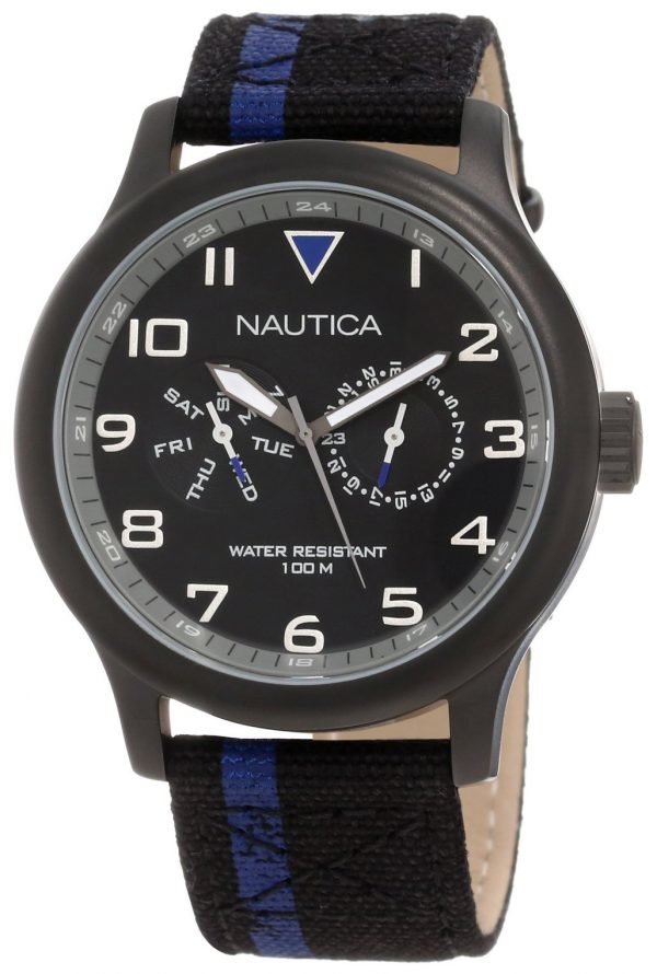 Nautica Bfd 103 N15619g Kello Musta / Nahka