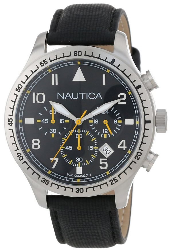 Nautica Bfd 105 N16577g Kello Musta / Nahka