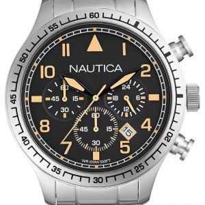 Nautica Chronograph A18712g Kello Musta / Teräs