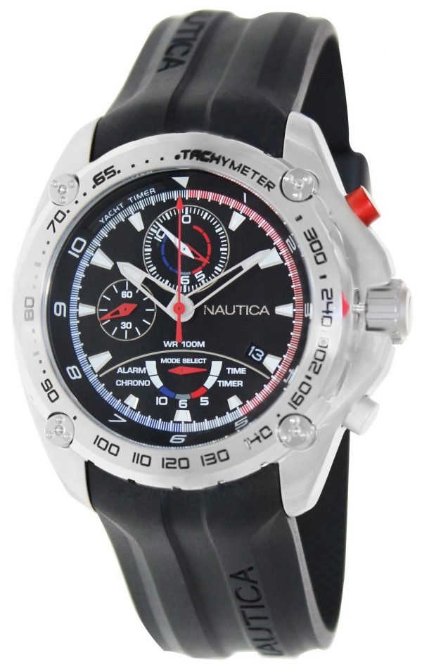 Nautica Chronograph A29520g Kello Musta / Kumi