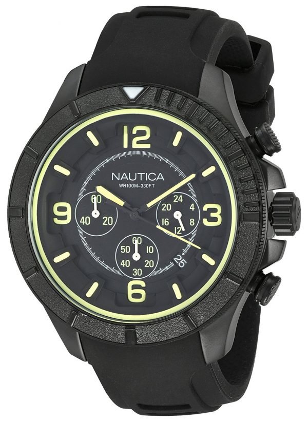 Nautica Chronograph Nai19526g Kello Musta / Kumi