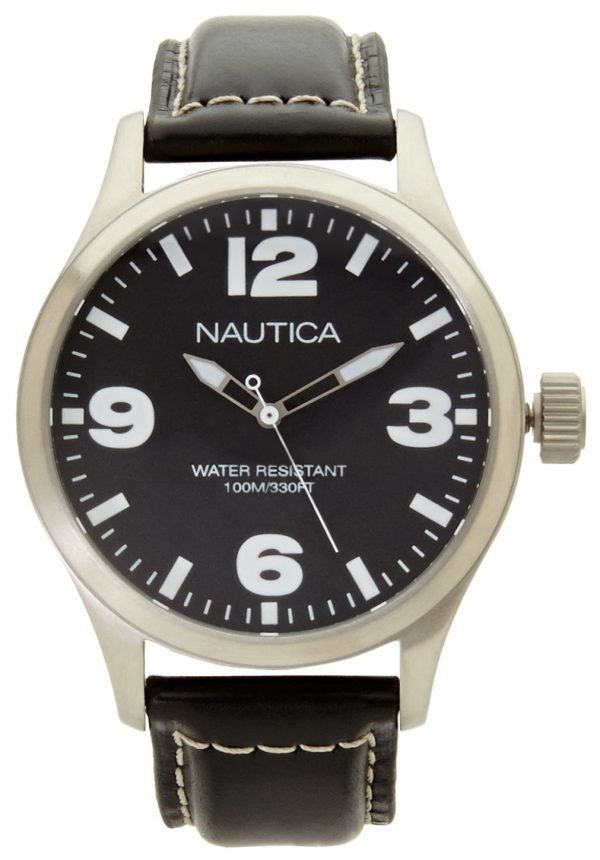 Nautica Dress A12622g Kello Musta / Nahka