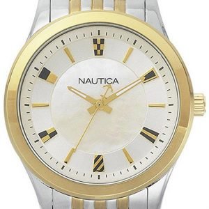 Nautica Dress Napvnc004 Kello Valkoinen / Kullansävytetty