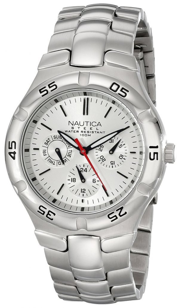 Nautica Multifunction N10074 Kello Hopea / Teräs