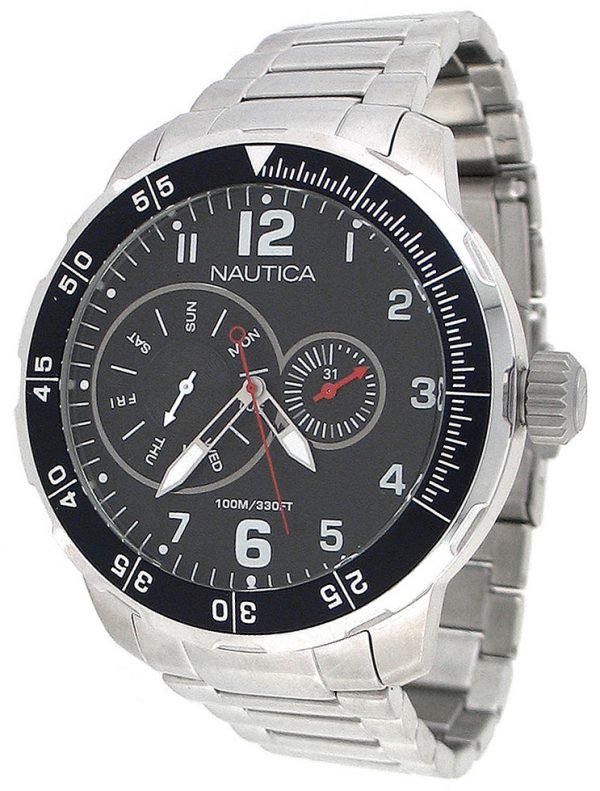 Nautica Multifunction N16548g Kello Musta / Teräs