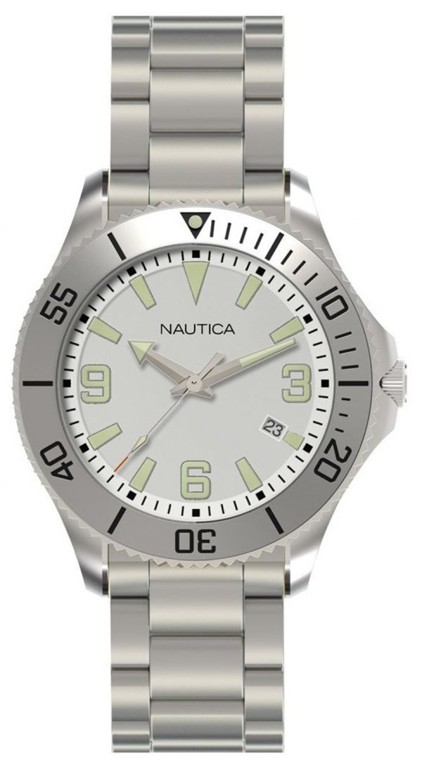 Nautica Nac N11577g Kello Hopea / Teräs