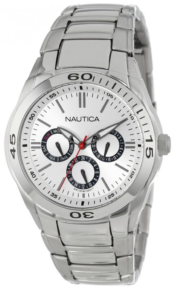 Nautica Nac N13621g Kello Hopea / Teräs