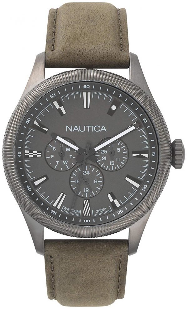 Nautica Napstb002 Kello Harmaa / Nahka