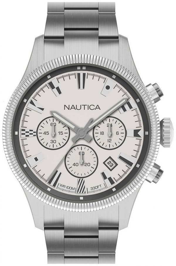 Nautica Napstb010 Kello Valkoinen / Teräs