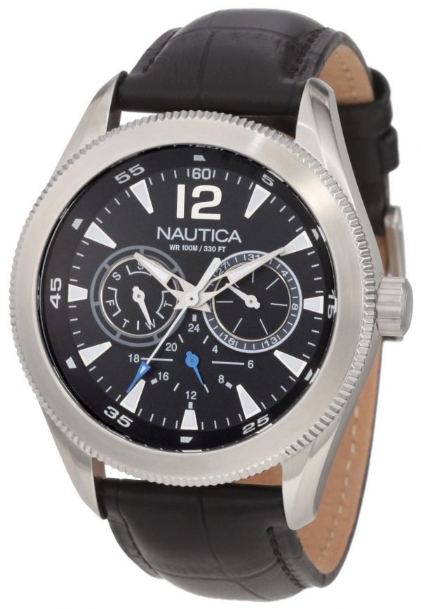 Nautica Ncs N14621g Kello Musta / Nahka