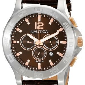 Nautica Ncs N22620g Kello Ruskea / Nahka