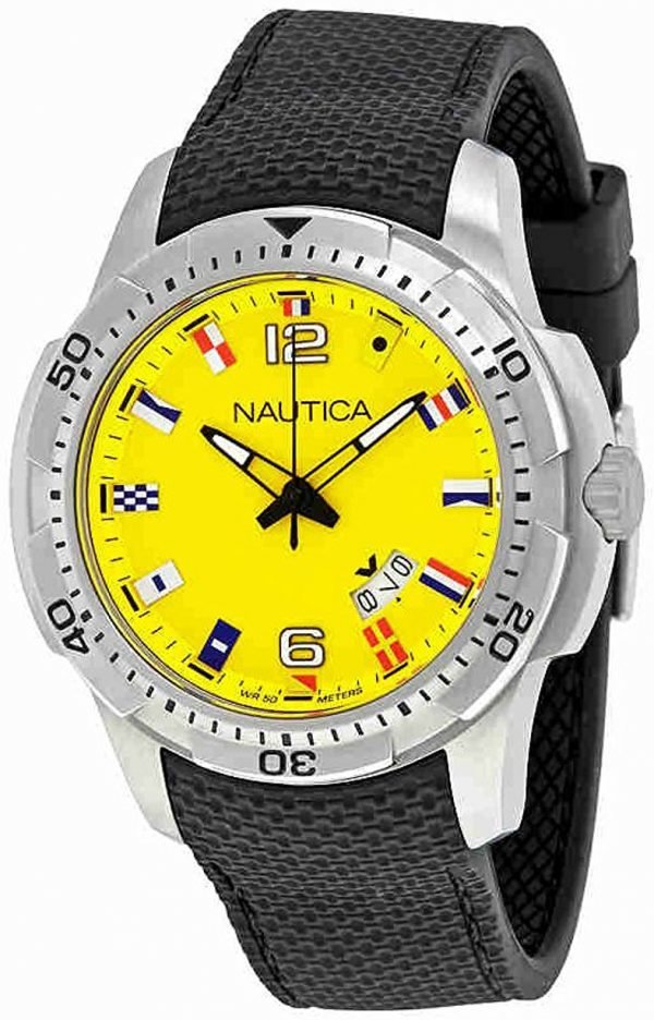 Nautica Ncs Nai13516g Kello Keltainen / Kumi