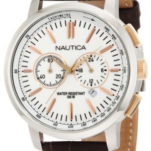 Nautica Nct N19574g Kello Valkoinen / Nahka