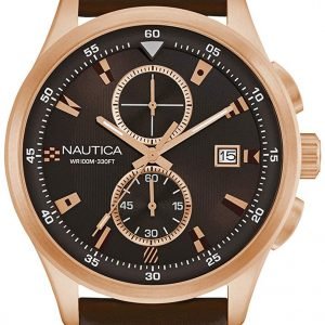 Nautica Nct Nad19557g Kello Ruskea / Nahka