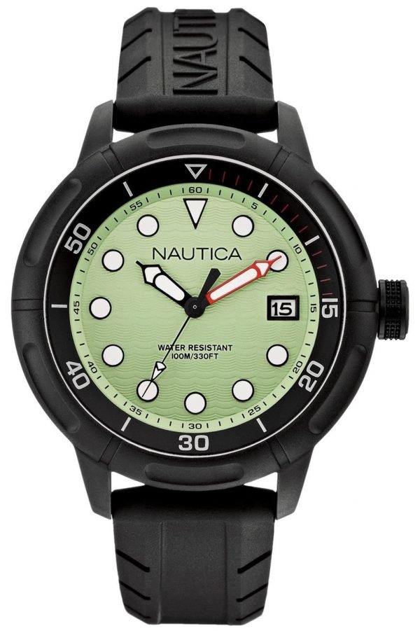 Nautica Nmx A17618g Kello Vihreä / Muovi