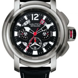 Nautica Nmx A32513g Kello Musta / Nahka