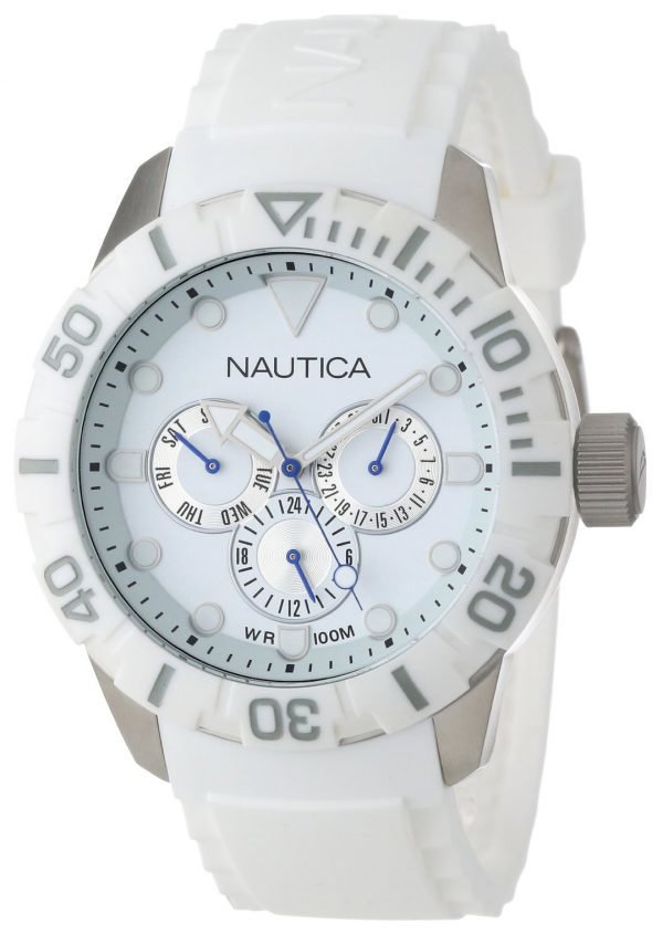 Nautica Nsr N13639g Kello Valkoinen / Muovi