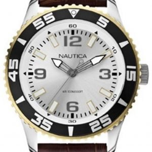 Nautica Nst N09612g Kello Hopea / Nahka