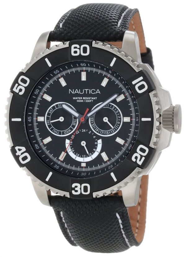 Nautica Nst N17602g Kello Musta / Nahka