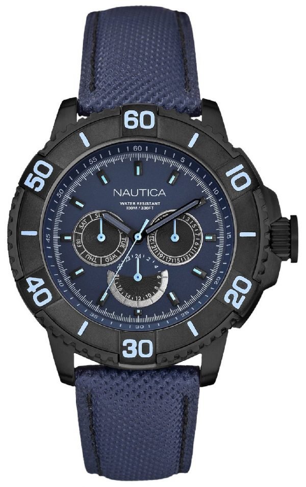 Nautica Nst N18644g Kello Sininen / Nahka