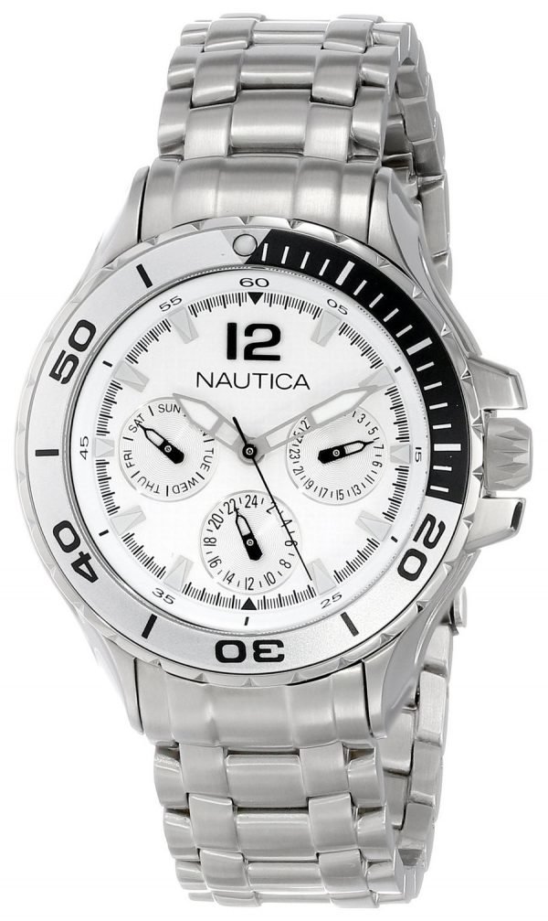 Nautica Nst N21561m Kello Hopea / Teräs