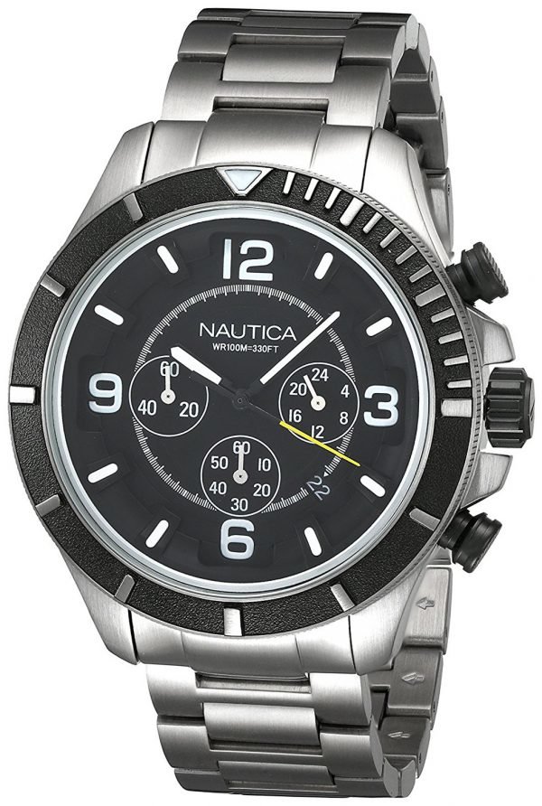 Nautica Nst Nai21506g Kello Musta / Teräs