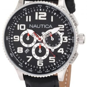 Nautica Ocn 38 N22596m Kello Musta / Nahka