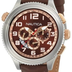 Nautica Ocn 46 N25014g Kello Ruskea / Nahka