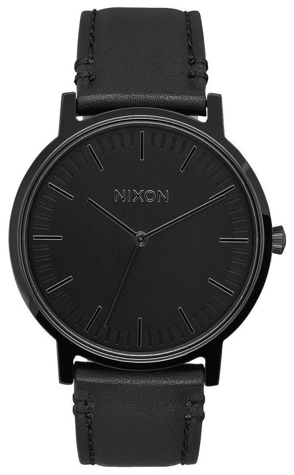 Nixon A1058001-00 Kello Musta / Nahka