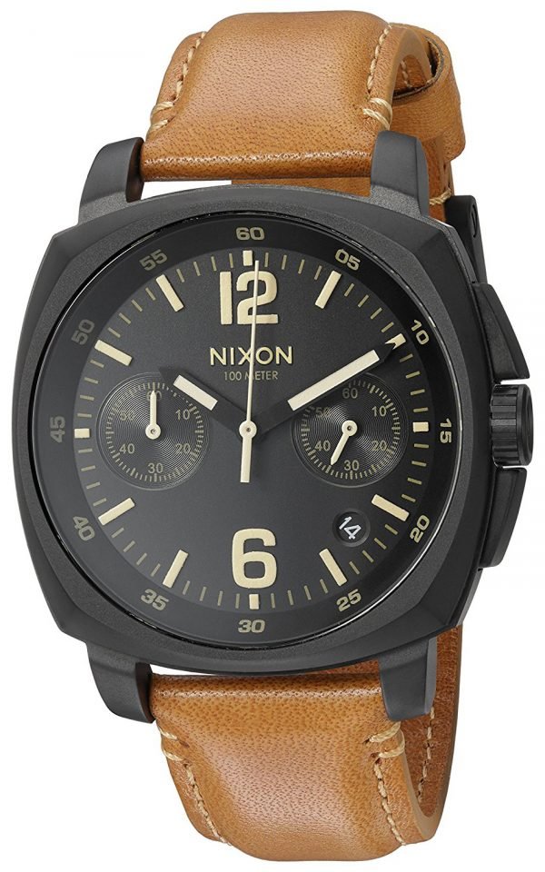 Nixon A10732447-00 Kello Musta / Nahka