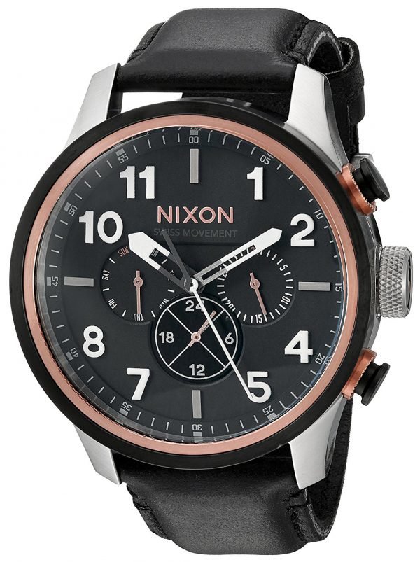 Nixon A10822051-00 Kello Musta / Nahka