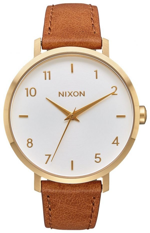 Nixon A10912621-00 Kello Valkoinen / Nahka