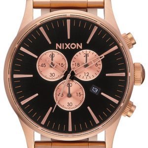 Nixon A3861932-00 Kello Musta / Punakultasävyinen