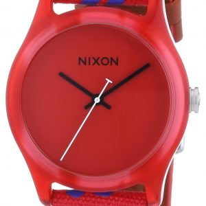 Nixon A402200-00 Kello Punainen / Nahka