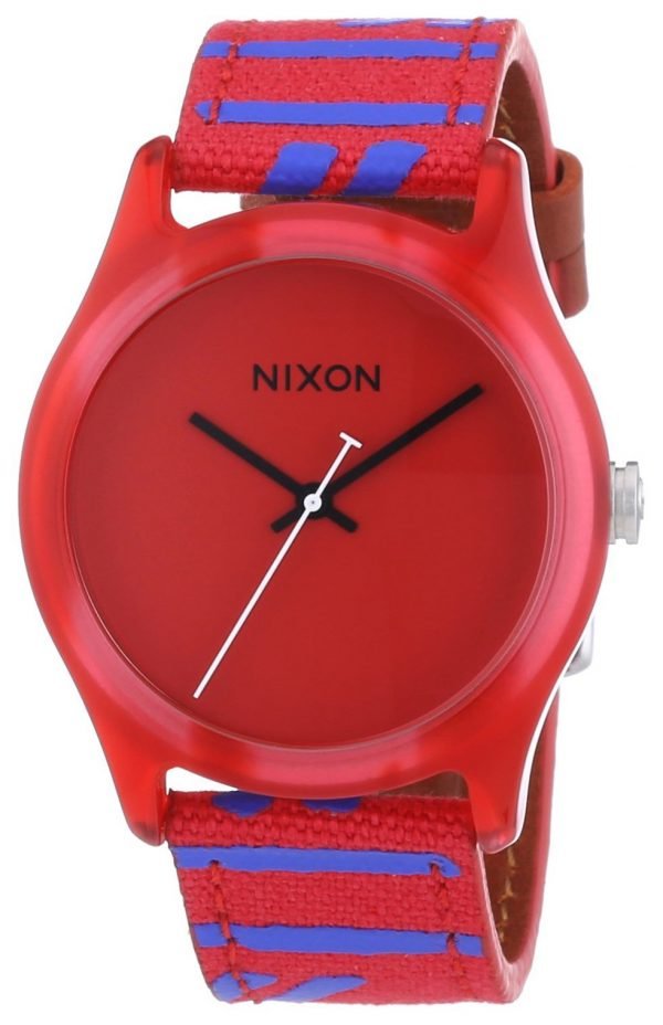 Nixon A402200-00 Kello Punainen / Nahka