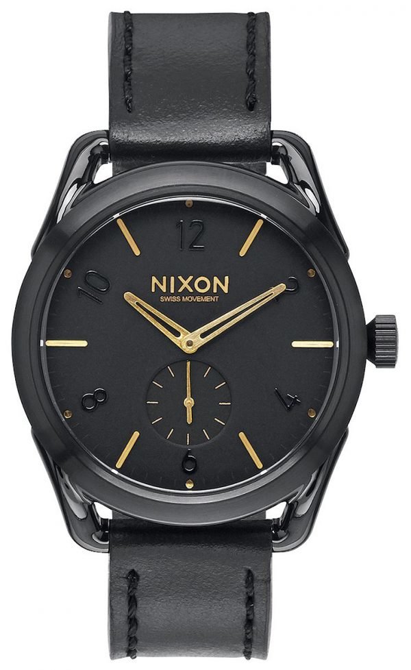 Nixon A459010-00 Kello Musta / Nahka