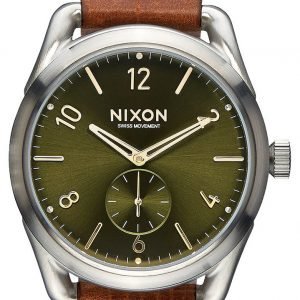 Nixon A4591888-00 Kello Vihreä / Nahka