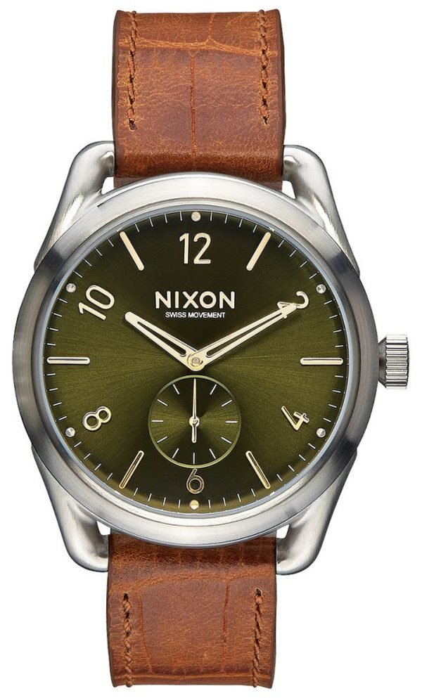 Nixon A4591888-00 Kello Vihreä / Nahka