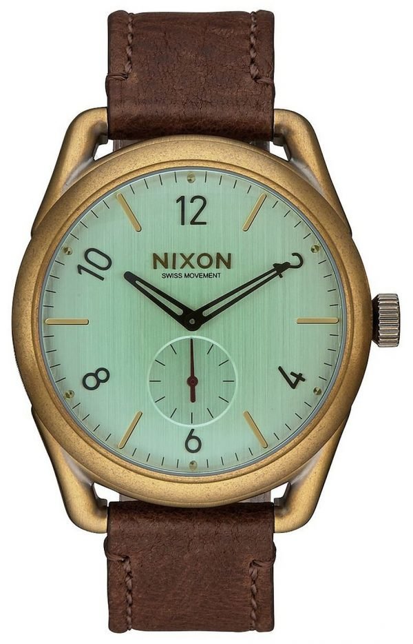 Nixon A4592223-00 Kello Vihreä / Nahka