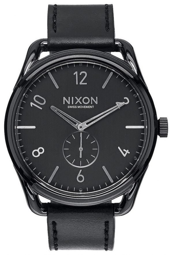 Nixon A465000-00 Kello Musta / Nahka