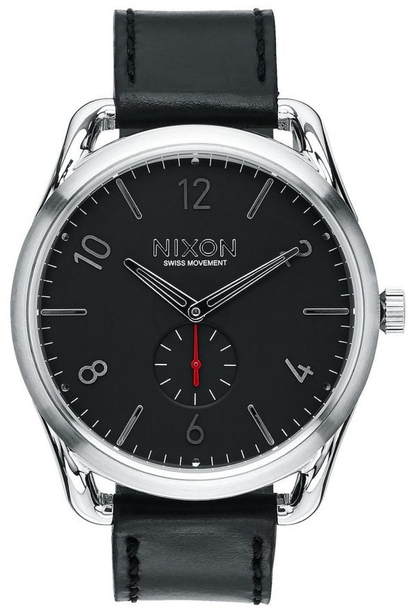 Nixon A465008-00 Kello Musta / Nahka