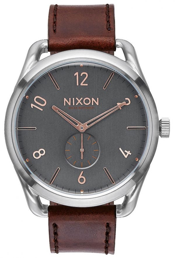 Nixon A4652064-00 Kello Harmaa / Nahka