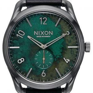 Nixon A4652069-00 Kello Vihreä / Nahka