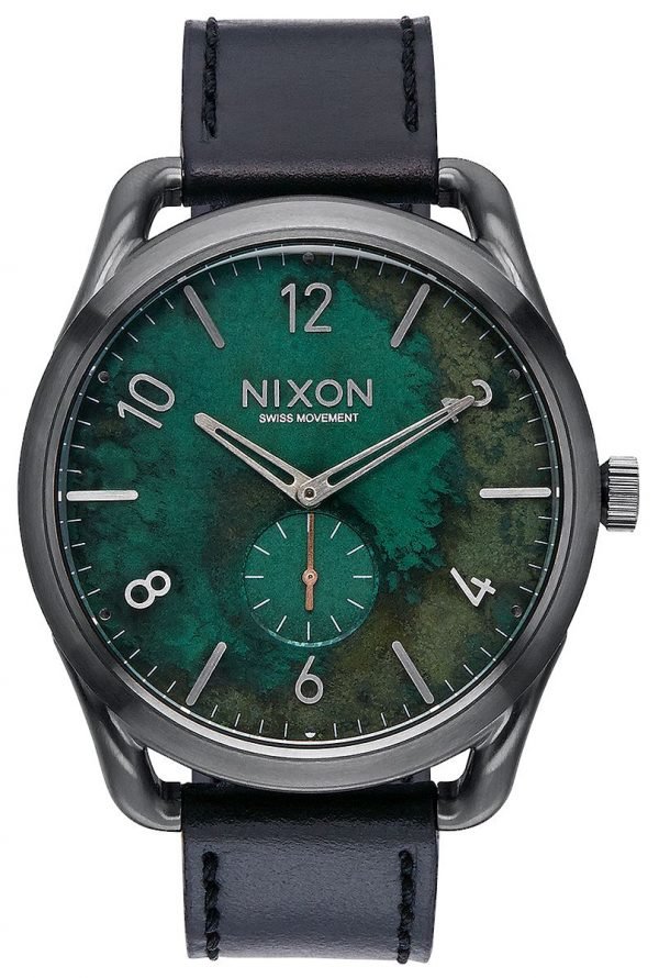 Nixon A4652069-00 Kello Vihreä / Nahka