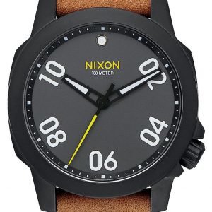 Nixon A4712093-00 Kello Harmaa / Nahka