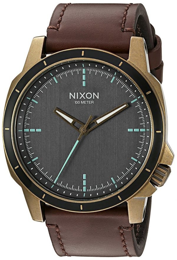 Nixon A9142373-00 Kello Harmaa / Nahka