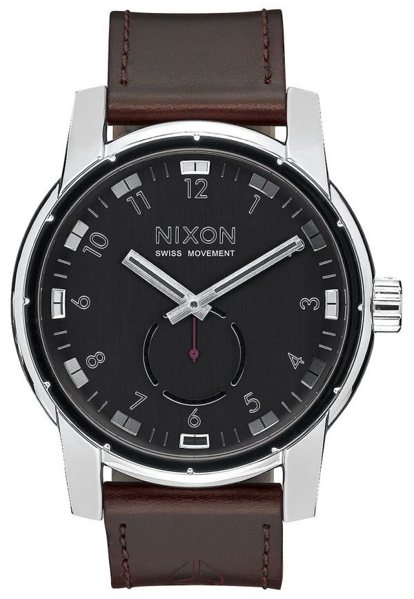 Nixon A938000-00 Kello Musta / Nahka