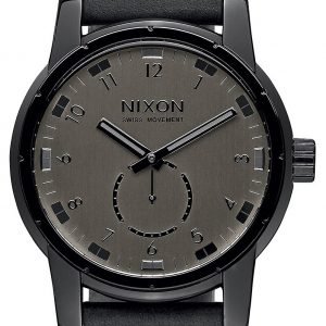 Nixon A938001-00 Kello Harmaa / Nahka